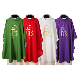 Chasuble brodée IHS recto verso