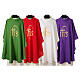 Chasuble with IHS Embroidery Front and Back s1