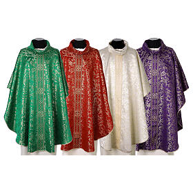 Chasuble damas lurex avec galon