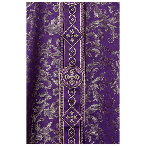 Chasuble damas lurex avec galon 12