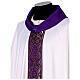 Silk-blend chasuble with front and back band and stones s10