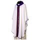 Chasuble en mélange soie galon recto verso avec pierres s9