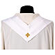 Chasuble en mélange soie galon recto verso avec pierres s18