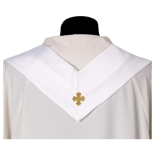 Chasuble mariale en soie avec bande centrale brodée 8