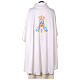 Marian chasuble, cotton blend, gold and blue embroidery with stones s4
