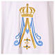 Casula mariana misto cotone ricamo oro azzurro con pietre s2