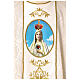 Ivory damask chasuble with Sacred Heart of Mary on the galloon s2