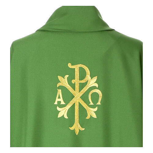 Chasuble with bread and fish embroidery, Alpha and Omega on the back 4