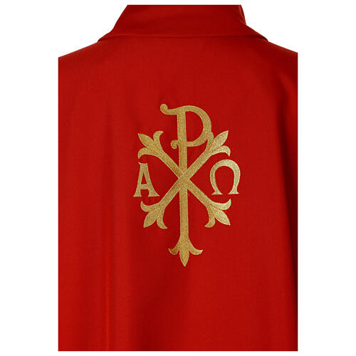 Chasuble with bread and fish embroidery, Alpha and Omega on the back 7