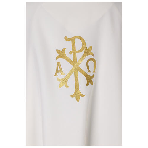 Chasuble with bread and fish embroidery, Alpha and Omega on the back 10