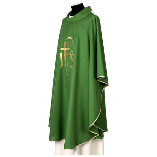 Chasuble with bread and fish embroidery, Alpha and Omega on the back 18