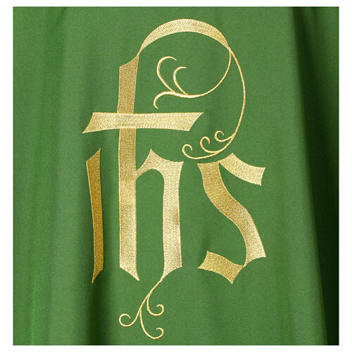 Chasuble with bread and fish embroidery, Alpha and Omega on the back 19