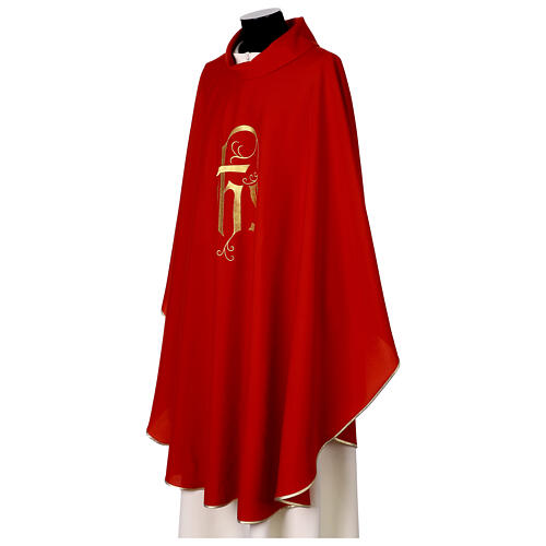 Chasuble with bread and fish embroidery, Alpha and Omega on the back 20