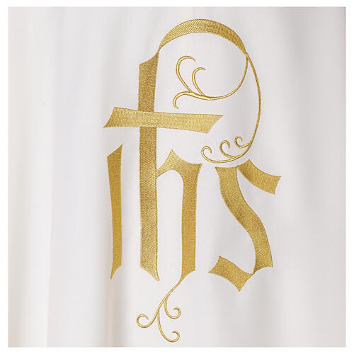 Chasuble with bread and fish embroidery, Alpha and Omega on the back 23