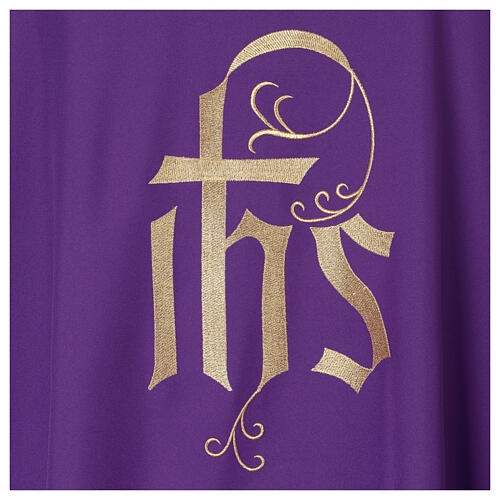 Chasuble with bread and fish embroidery, Alpha and Omega on the back 25