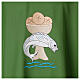 Chasuble with bread and fish embroidery, Alpha and Omega on the back s3