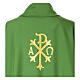 Chasuble with bread and fish embroidery, Alpha and Omega on the back s4