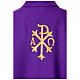 Chasuble with bread and fish embroidery, Alpha and Omega on the back s13