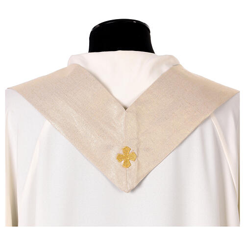 Gold chasuble with blue galloon, 100% linen 6