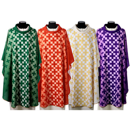 Modern chasuble print with crosses Vebi Confezioni 1