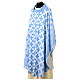Light blue chasuble with blue cross print by Vebi Confezioni s4
