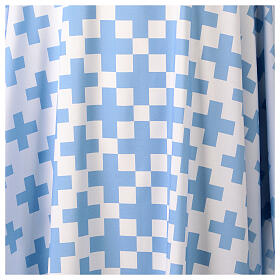 Casula celeste stampa con croci blu Vebi Confezioni