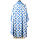 Light blue chasuble printed with blue crosses Vebi Confezioni s5