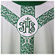 Chasuble with IHS monogram and floral pattern by Vebi Confezioni s3