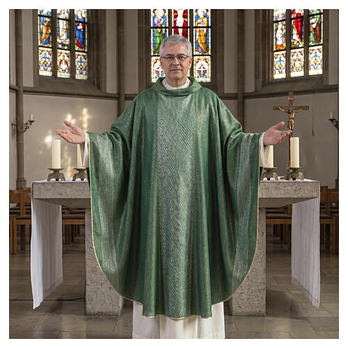Chasuble in pure wool with exquisite finish by Vebi Confezioni 2
