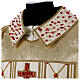 Golden silk chasuble with Sardinian coral embroidery by Vebi Confezioni s2