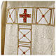 Golden silk chasuble with Sardinian coral embroidery by Vebi Confezioni s5