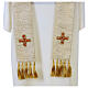Golden silk chasuble with Sardinian coral embroidery by Vebi Confezioni s15