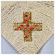 Golden silk chasuble with Sardinian coral embroidery by Vebi Confezioni s17
