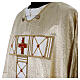 Golden silk chasuble with Sardinian coral embroidery Vebi Confezioni s8