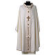 Como silk chasuble with crosses and crystals by Vebi Confezioni s1