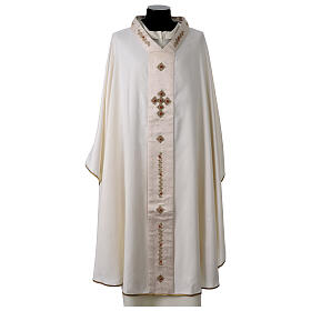 Chasuble soie de Côme croix avec cristaux Vebi Confezioni