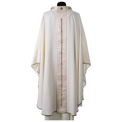 Como silk chasuble with crosses and crystals Vebi Confezioni 7