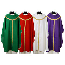 Chasuble with gold pallium in polyester by Vebi Confezioni