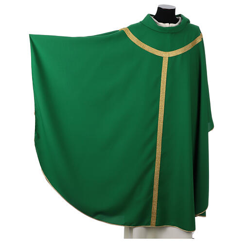 Chasuble with gold palio trim in polyester Vebi Confezioni 2