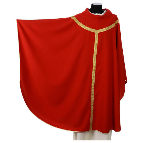 Chasuble with gold palio trim in polyester Vebi Confezioni 4