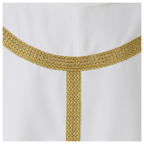 Chasuble with gold palio trim in polyester Vebi Confezioni 7