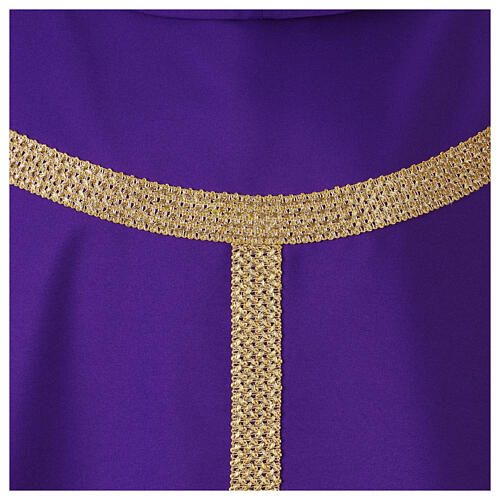 Chasuble with gold palio trim in polyester Vebi Confezioni 9