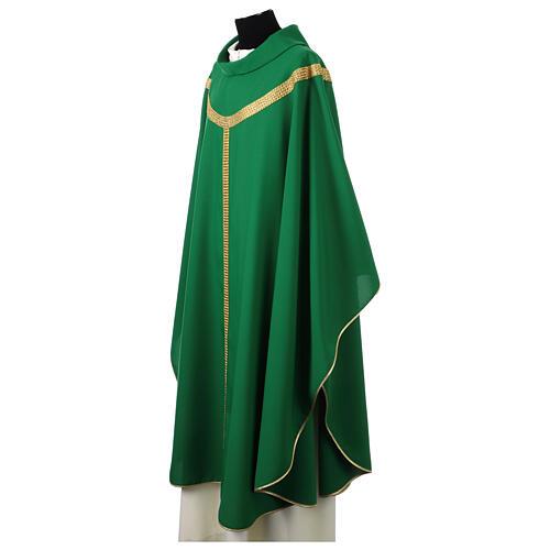 Chasuble with gold palio trim in polyester Vebi Confezioni 10