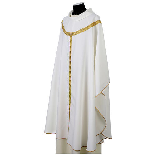 Chasuble with gold palio trim in polyester Vebi Confezioni 12