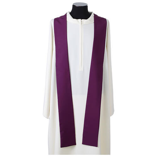 Purple chasuble with cross print by Vebi Confezioni 6