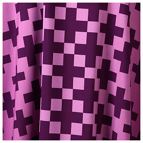 Casula color morello stampa con croci Vebi Confezioni
