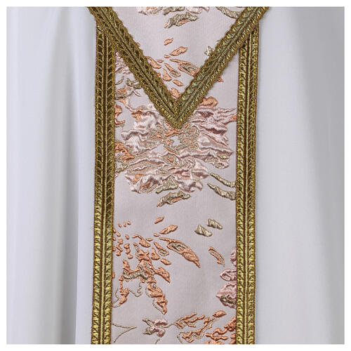 Chasuble with floral damask inserts by Vebi Confezioni 4