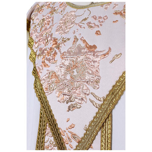 Chasuble with floral damask inserts by Vebi Confezioni 7