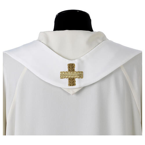 Chasuble with floral damask inserts by Vebi Confezioni 10