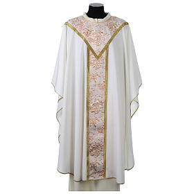 Chasuble avec inserts en damas floral Vebi Confezioni